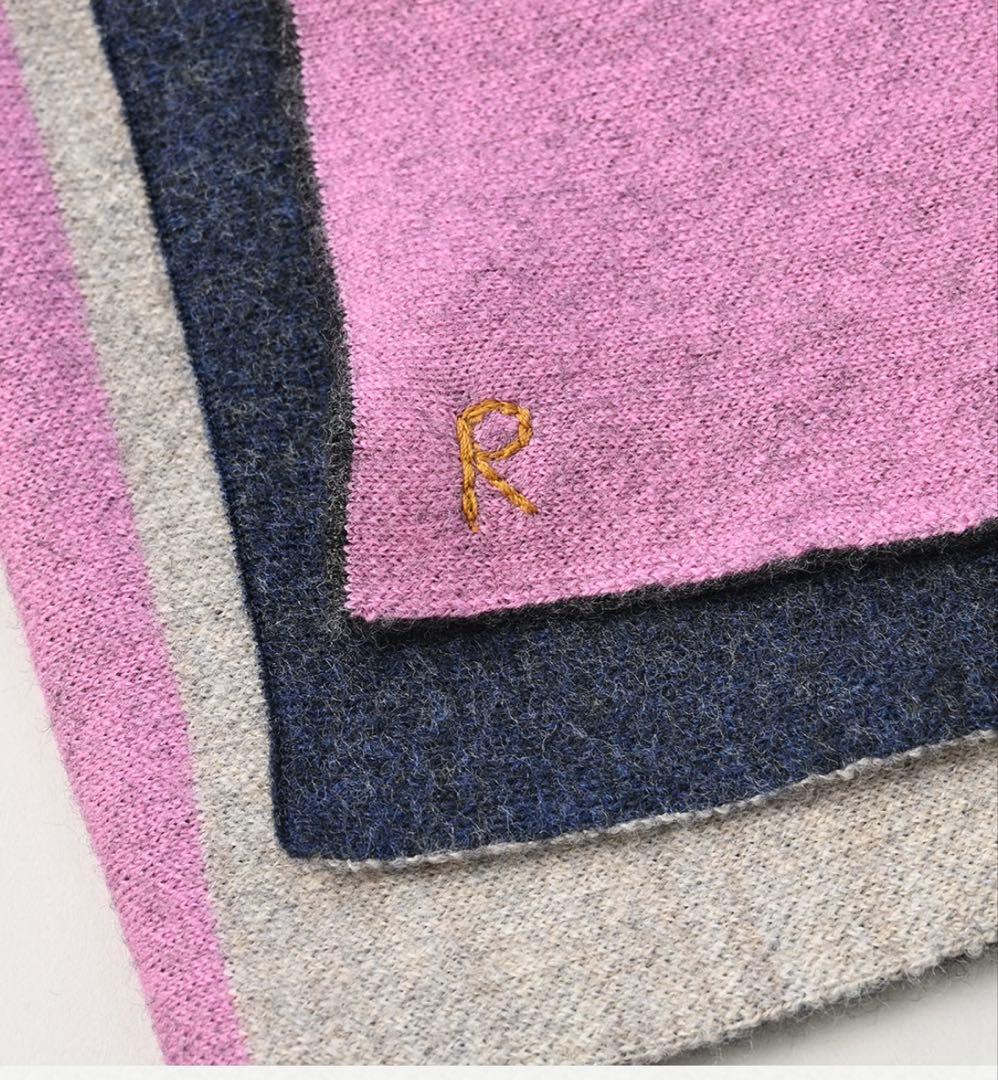 45R（フォーティーファイブアール）フロートダブルフェイスマフラー・生成×ピンク