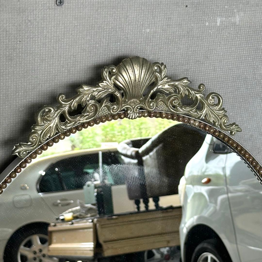 ✦豪華装飾✦ 楕円ヴィンテージ大型ミラー 貴族風 ロココ調デザイン　バロック調