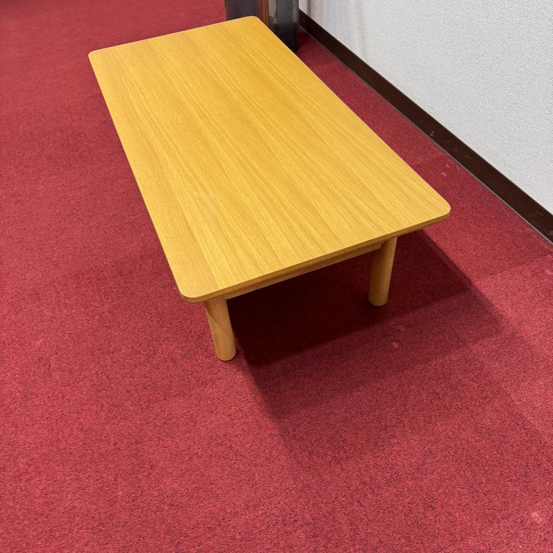 東京23区送料無料　無地良品木製ローテーブル　使用期間一ヶ月　極美品オーク材