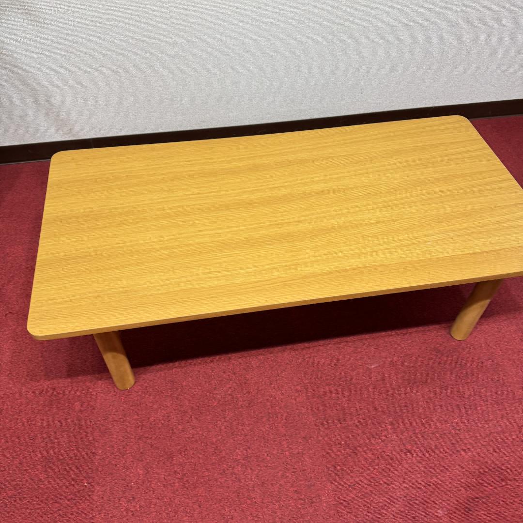 東京23区送料無料　無地良品木製ローテーブル　使用期間一ヶ月　極美品オーク材