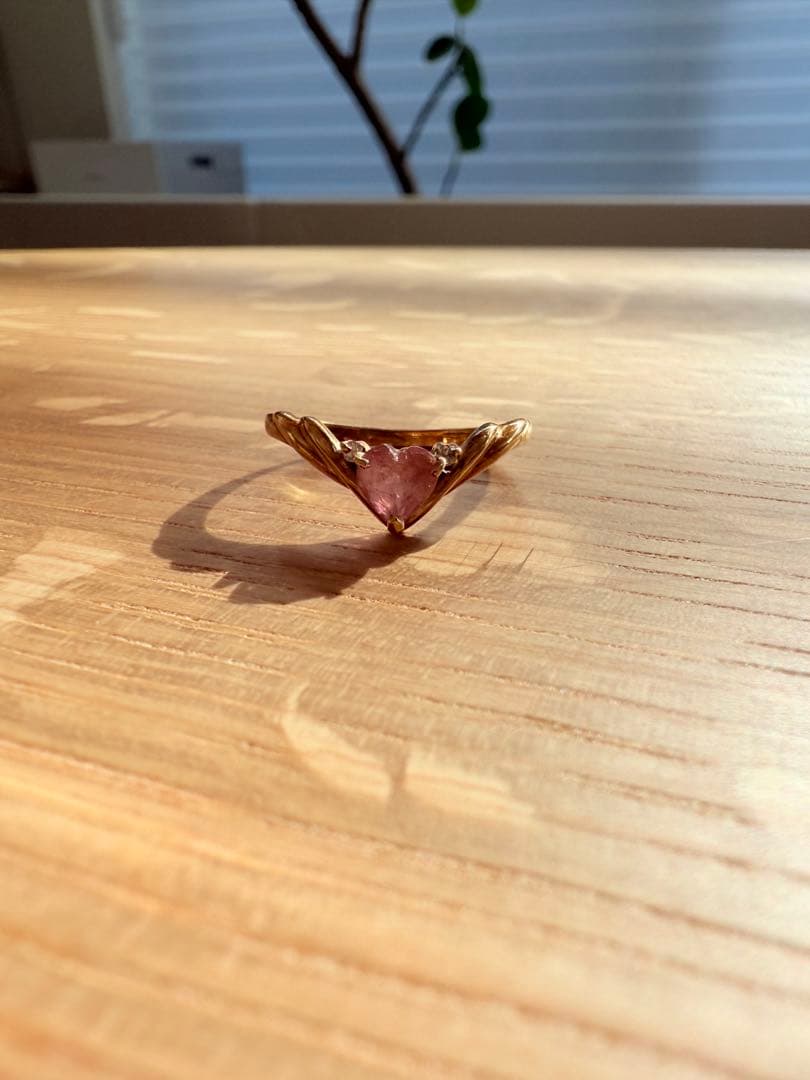 K18 18金 ハートモチーフ リング ゴールド 指輪 【刻印あり・重量記載】