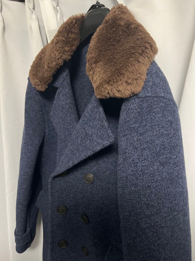 超希少 BURBERRY バーバリー 最高級ライン 襟ムートン コート Y2K