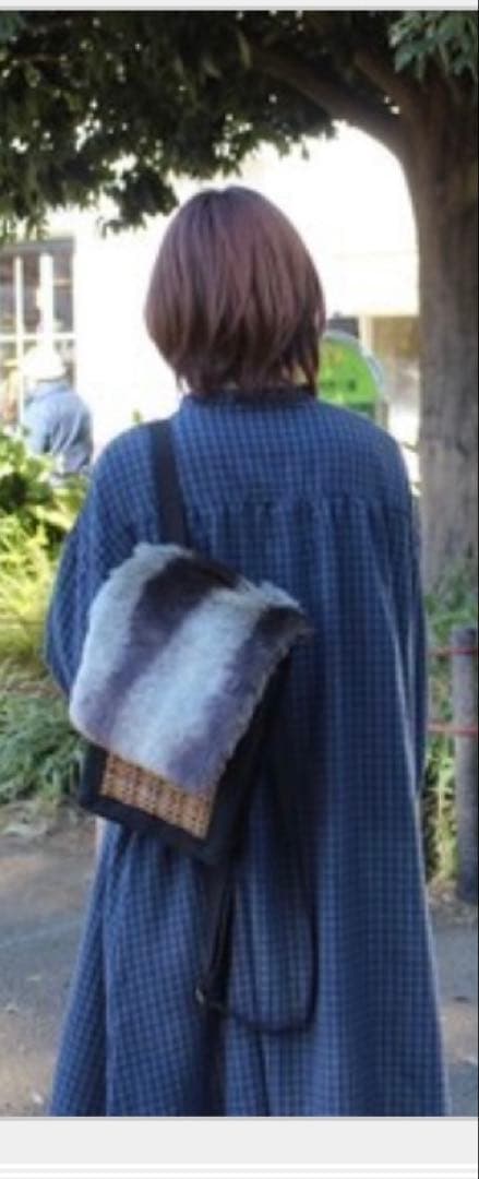 革とかごと久保さん 皮革と籐の2wayショルダーバッグ