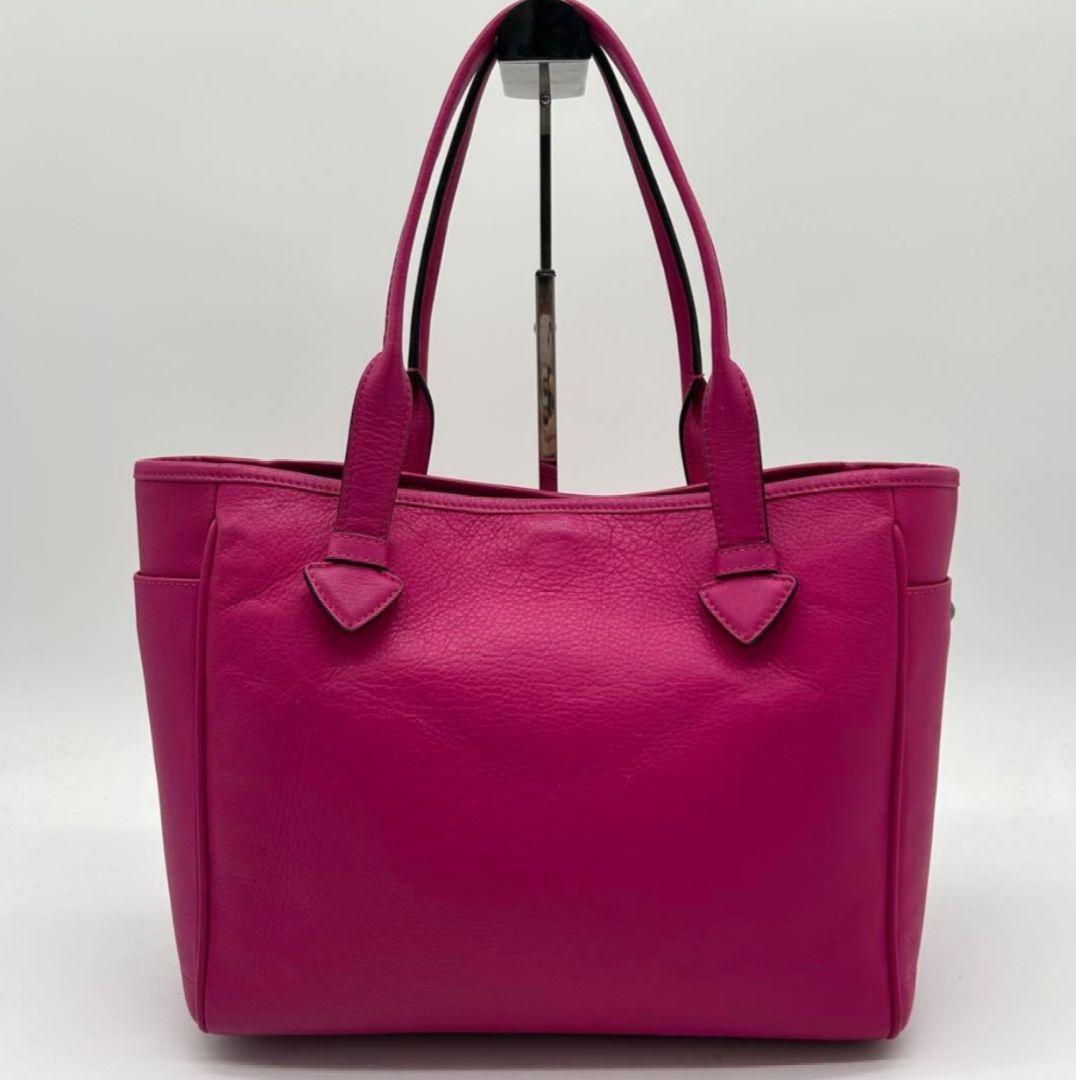 【美品 A4可】ロエベ ヘリテージ トートバッグ レザー ピンク 大容量