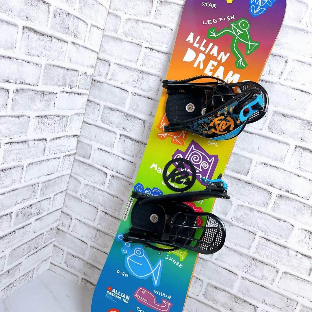 【美品】スノーボード ビンディング付 板 キッズ ジュニア K2 ALLIAN