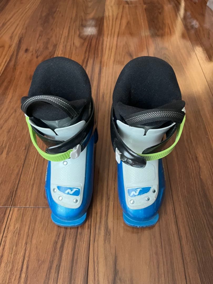 hedgehog　スキー 86cm 青/白 ポール付き　ブーツ16.0cm