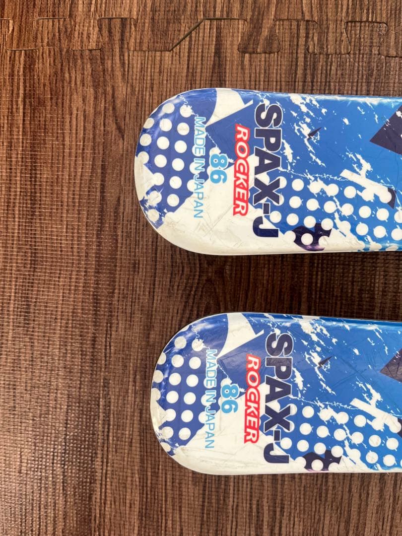 hedgehog　スキー 86cm 青/白 ポール付き　ブーツ16.0cm