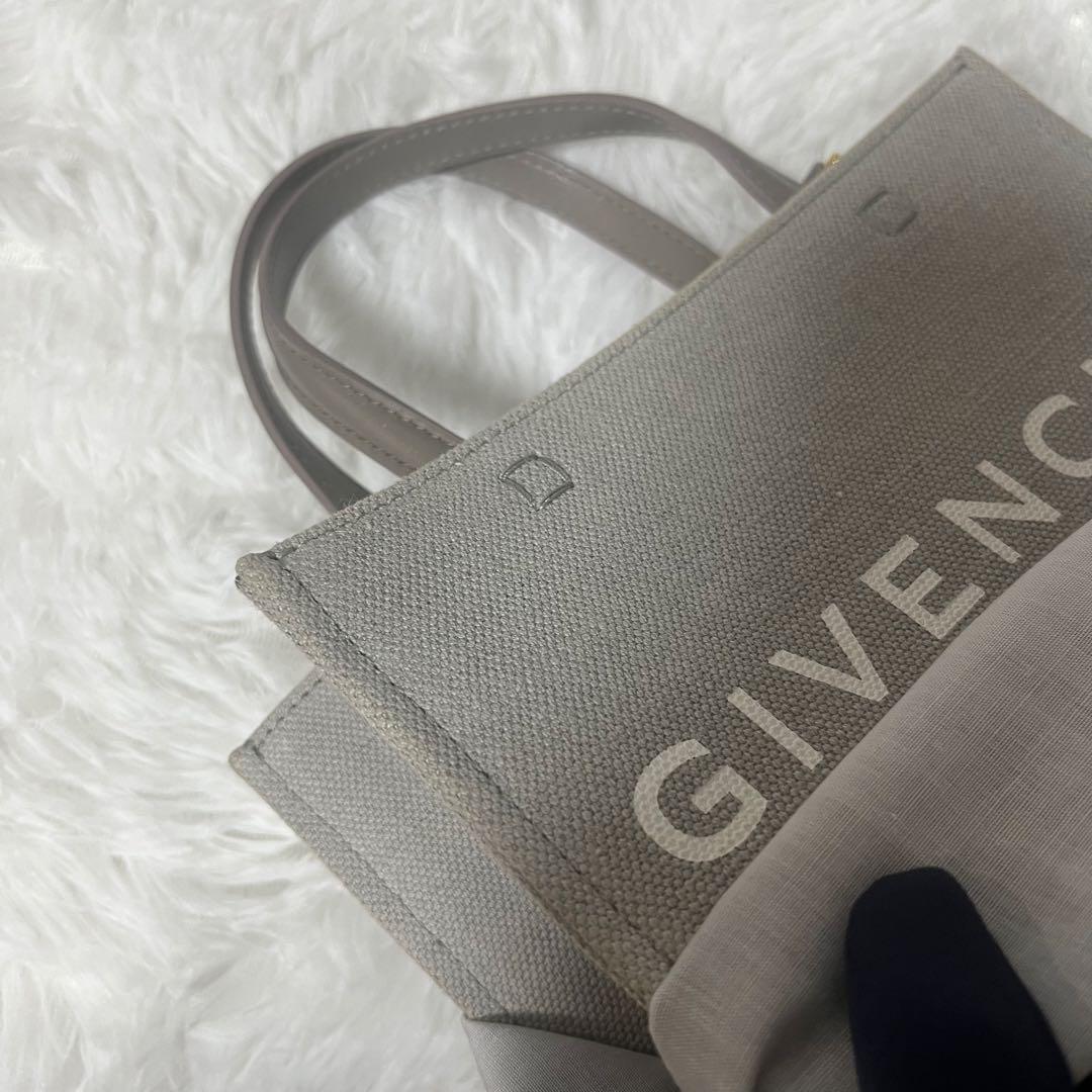 極美品 GIVENCHY ミニトートバッグ ショルダーバッグ グレー×ピンク
