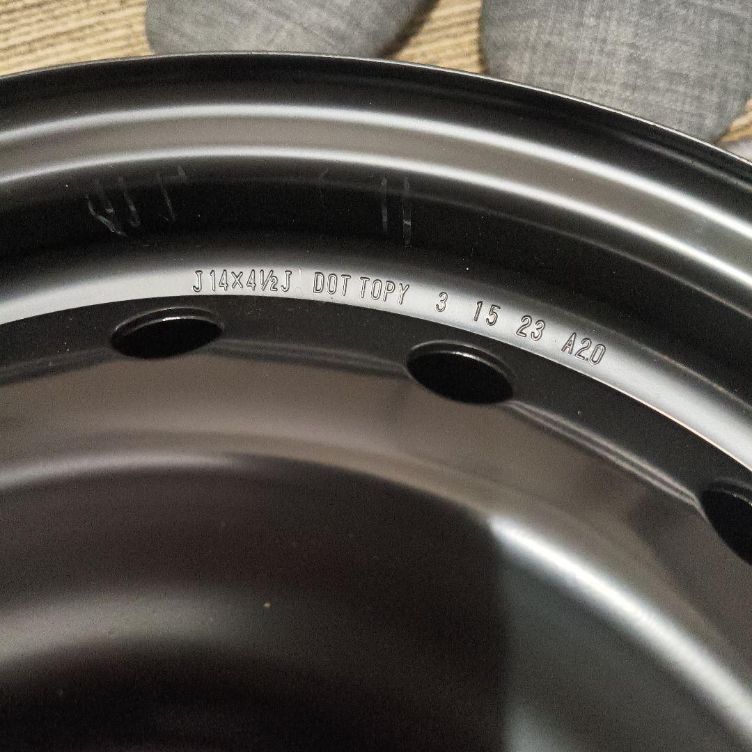 恐らく新車外し 未使用 14インチ 黒色 鉄ホイール