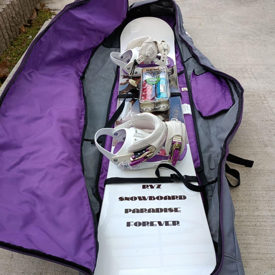 スノーボード4点セット、板、バイディング、ケース、ブーツ