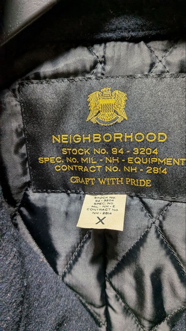 NEIGHBORHOOD ネイビー ピーコート XL