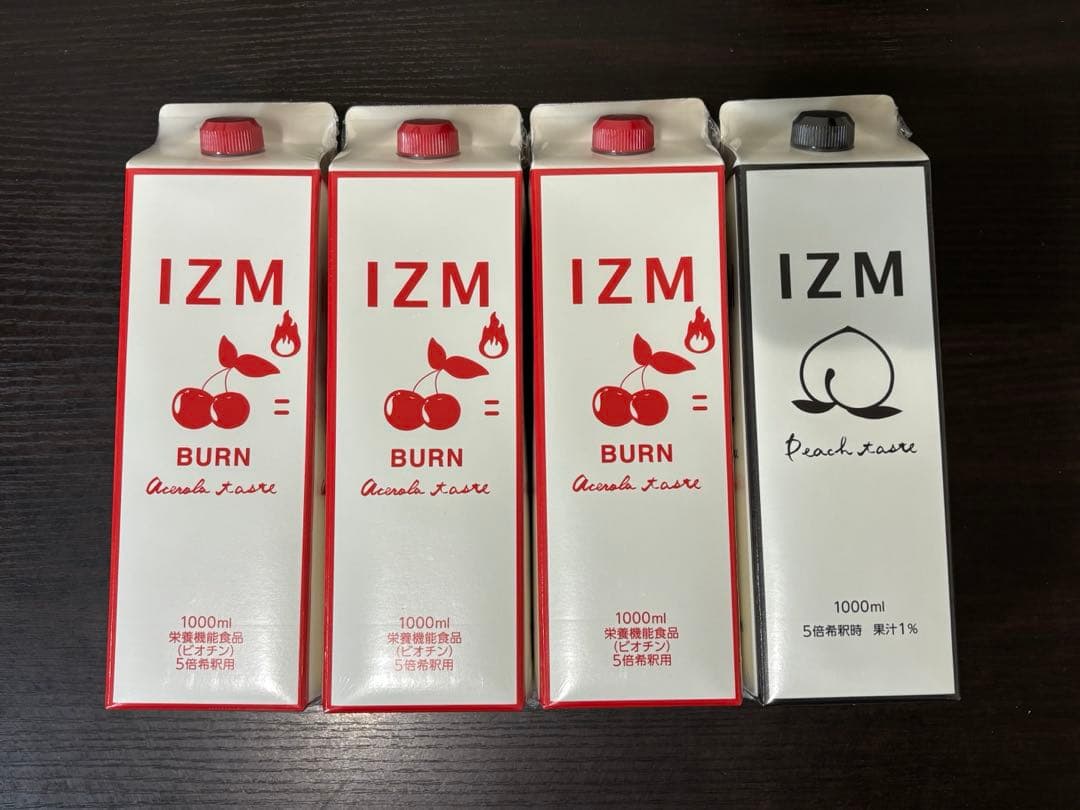 IZM 酵素ドリンク アセロラ3本　ピーチ1本