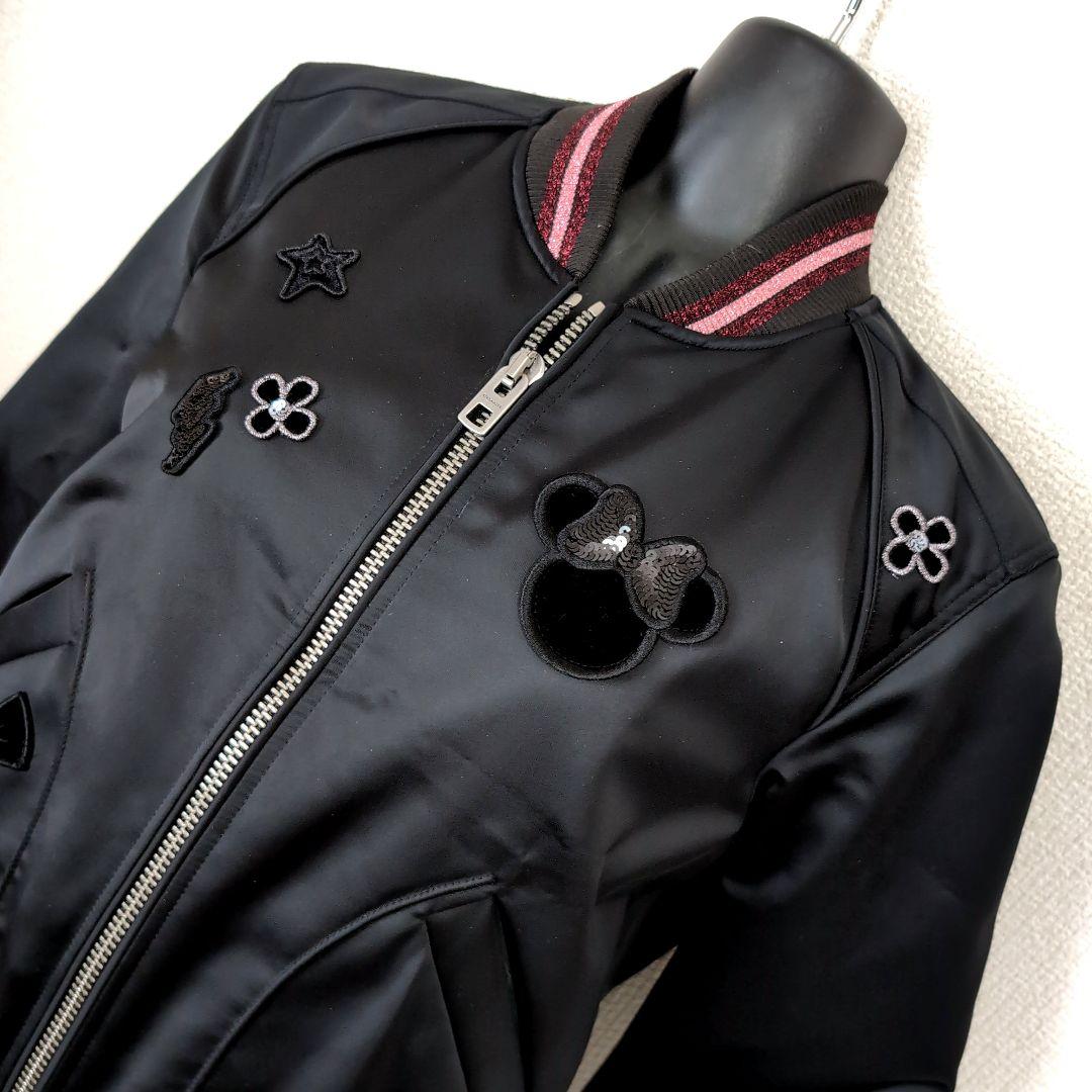 ek30 コーチ × ディズニー ミニー スタジャン 黒 レディースM相当