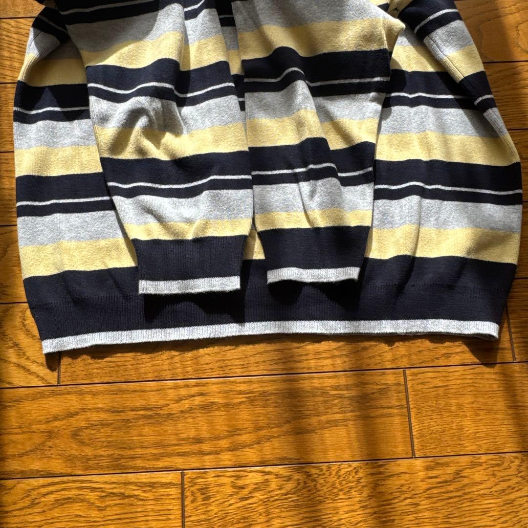 トップス Supreme Stripe Zip L/S Polo \"Navy\"