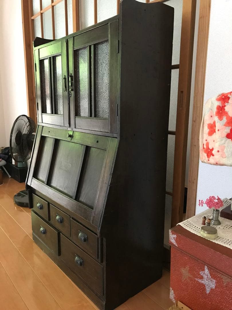 ながせ　文机　ライティングビューロー  大正　昭和　戦前　棚