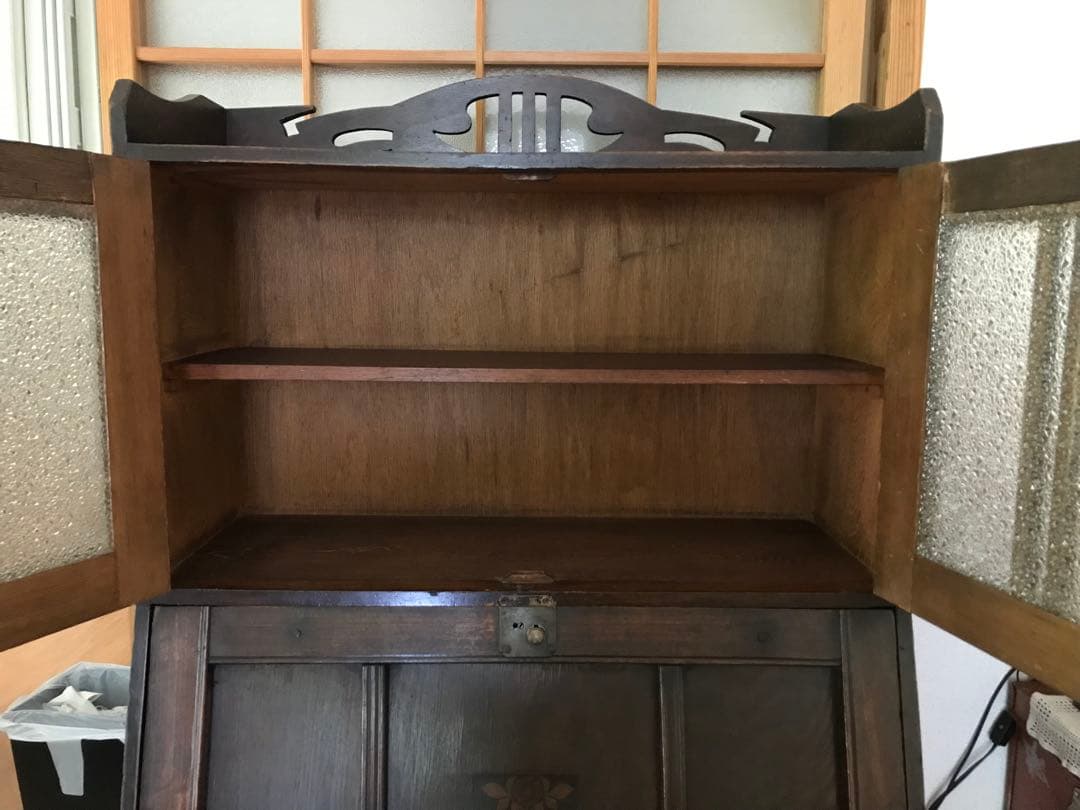 ながせ　文机　ライティングビューロー  大正　昭和　戦前　棚