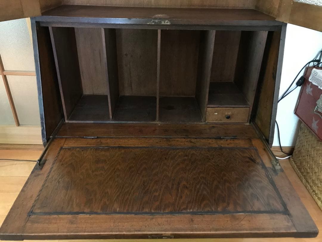 ながせ　文机　ライティングビューロー  大正　昭和　戦前　棚