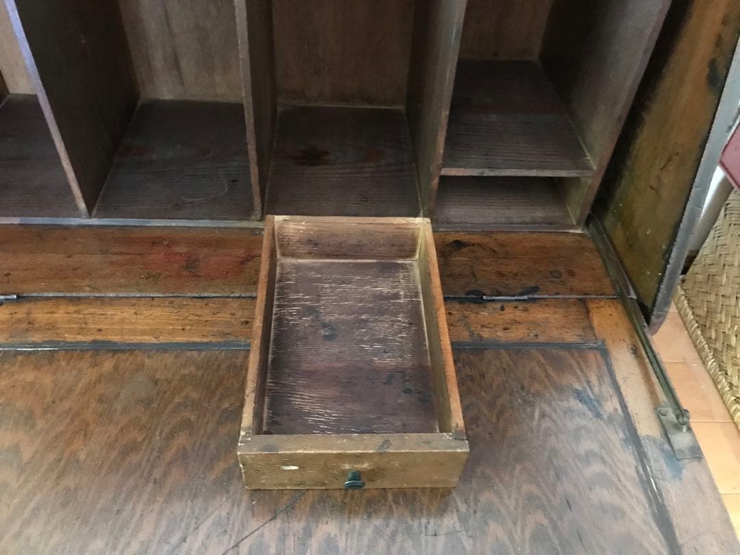 ながせ　文机　ライティングビューロー  大正　昭和　戦前　棚