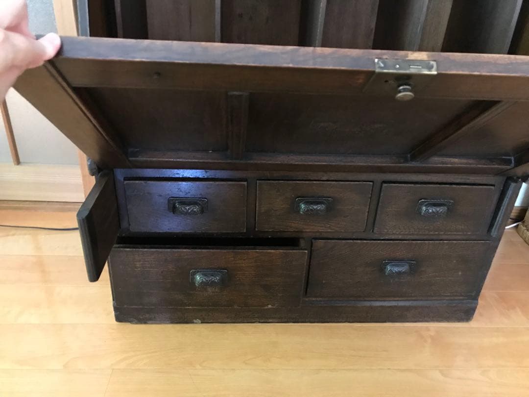 ながせ　文机　ライティングビューロー  大正　昭和　戦前　棚