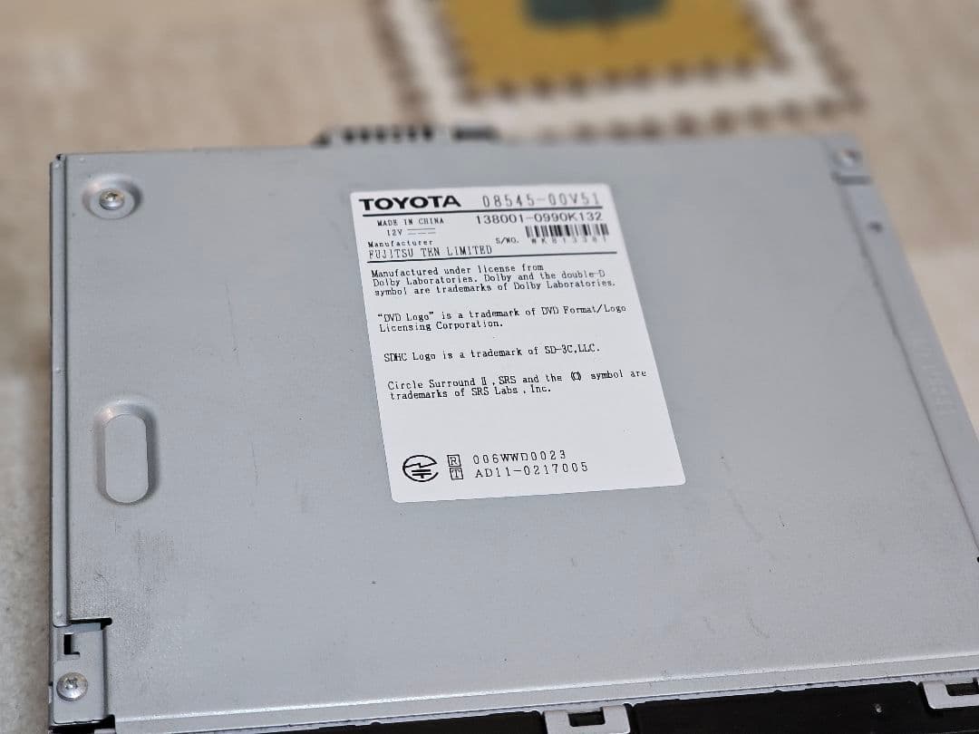 トヨタ TOYOTA NSZT-W62G カーナビ Bluetoothユニット