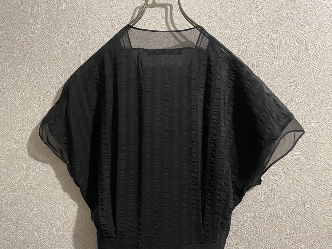 BALENCIAGA シアサッカー シフォン シルク ワンピース