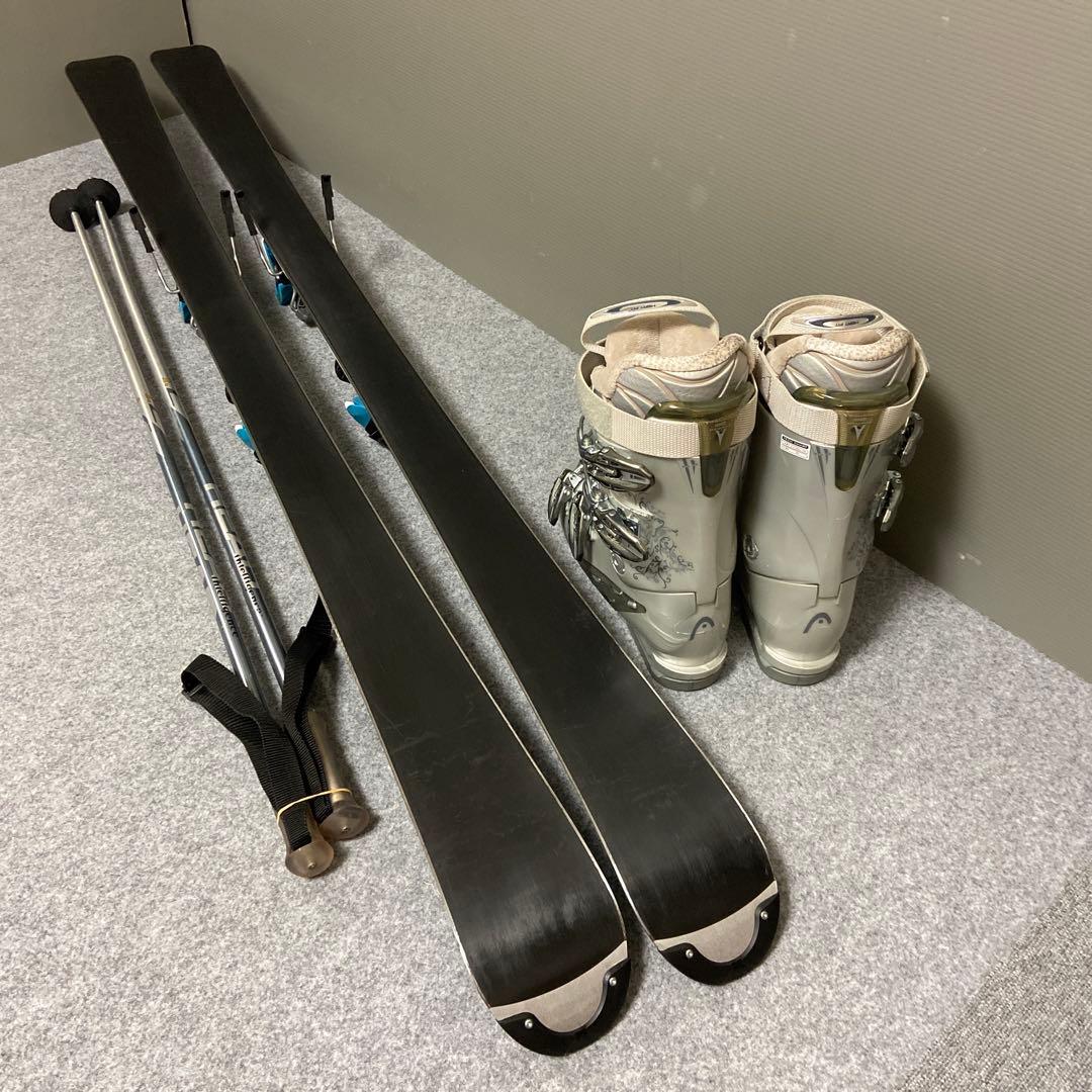 ★メンテナンス済　大人スキーセット 板154cmブーツ 25~ 25.5cm