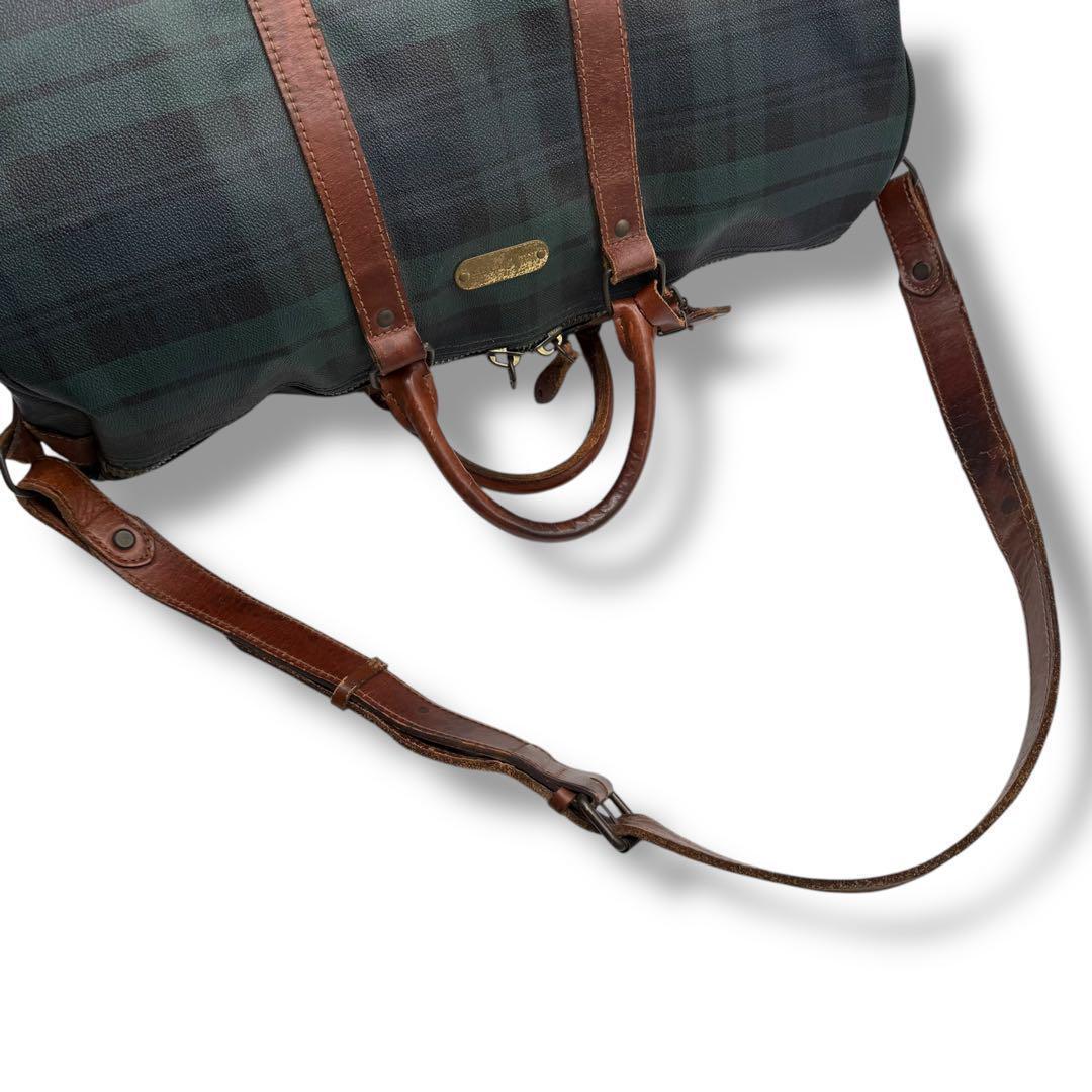 ポロ ラルフローレン ボストンバッグ PVC レザー 2way クロスボディ