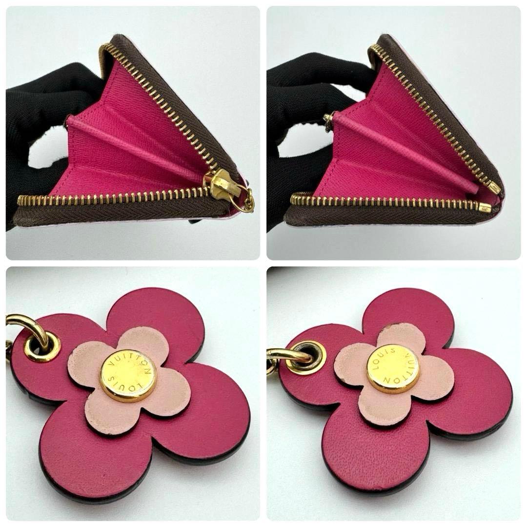 ルイヴィトン 長財布 ポルトフォイユ クレマンス モノグラム フラワー ブラウン