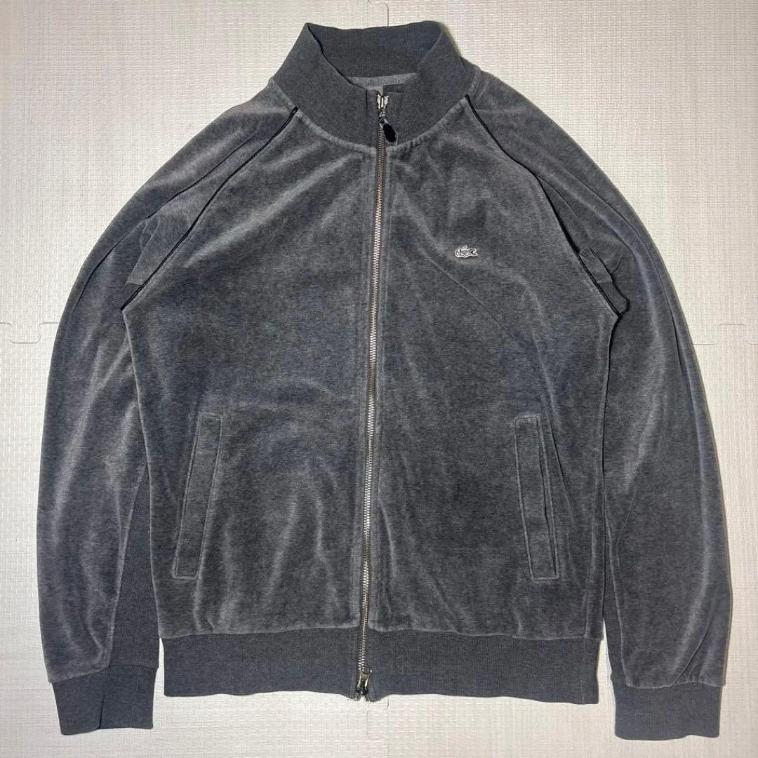 LACOSTE トラックジャケット ベロア 白ワニ ダブルジップ