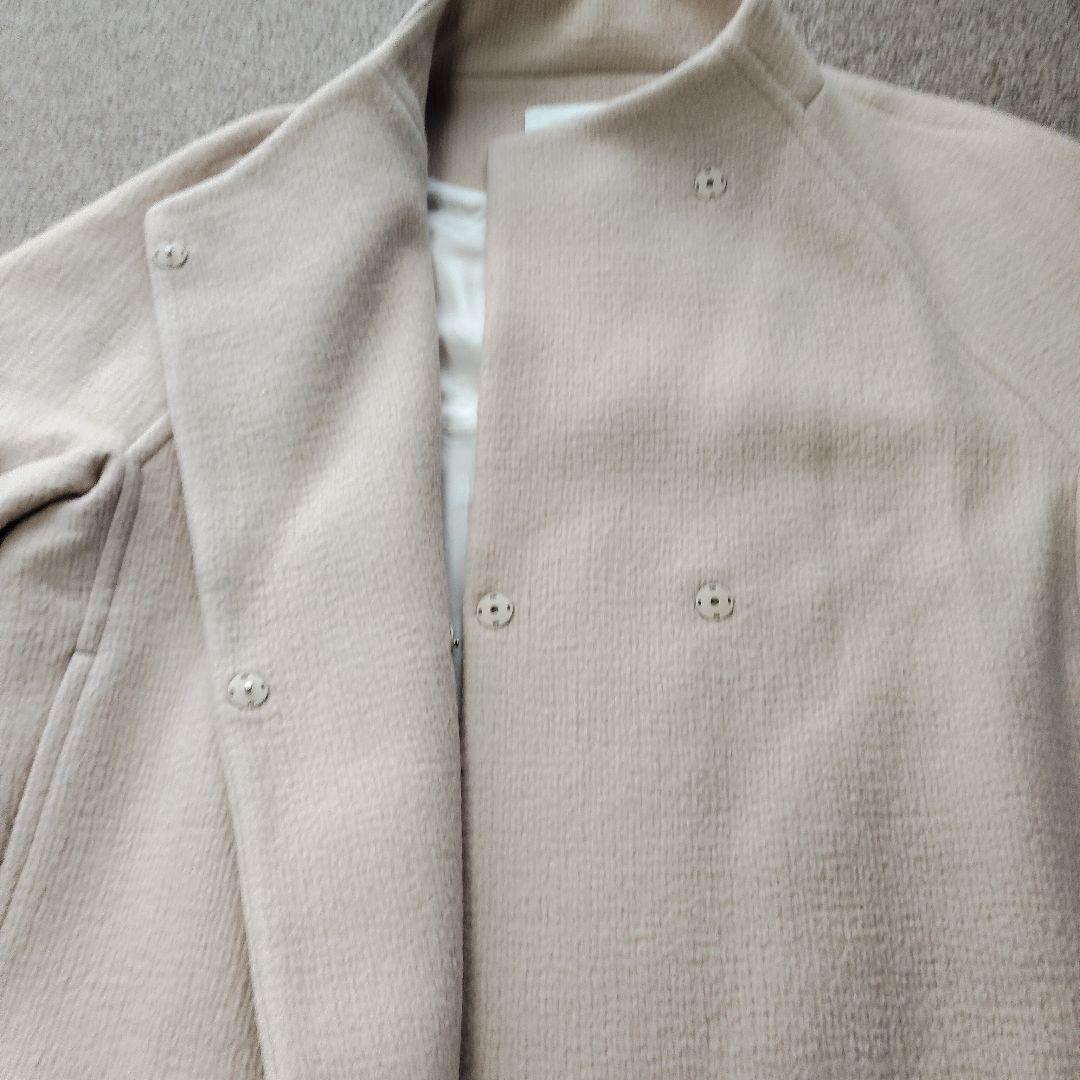 Ballsey リップルメルトンスタンドカラーショートコート ベージュ