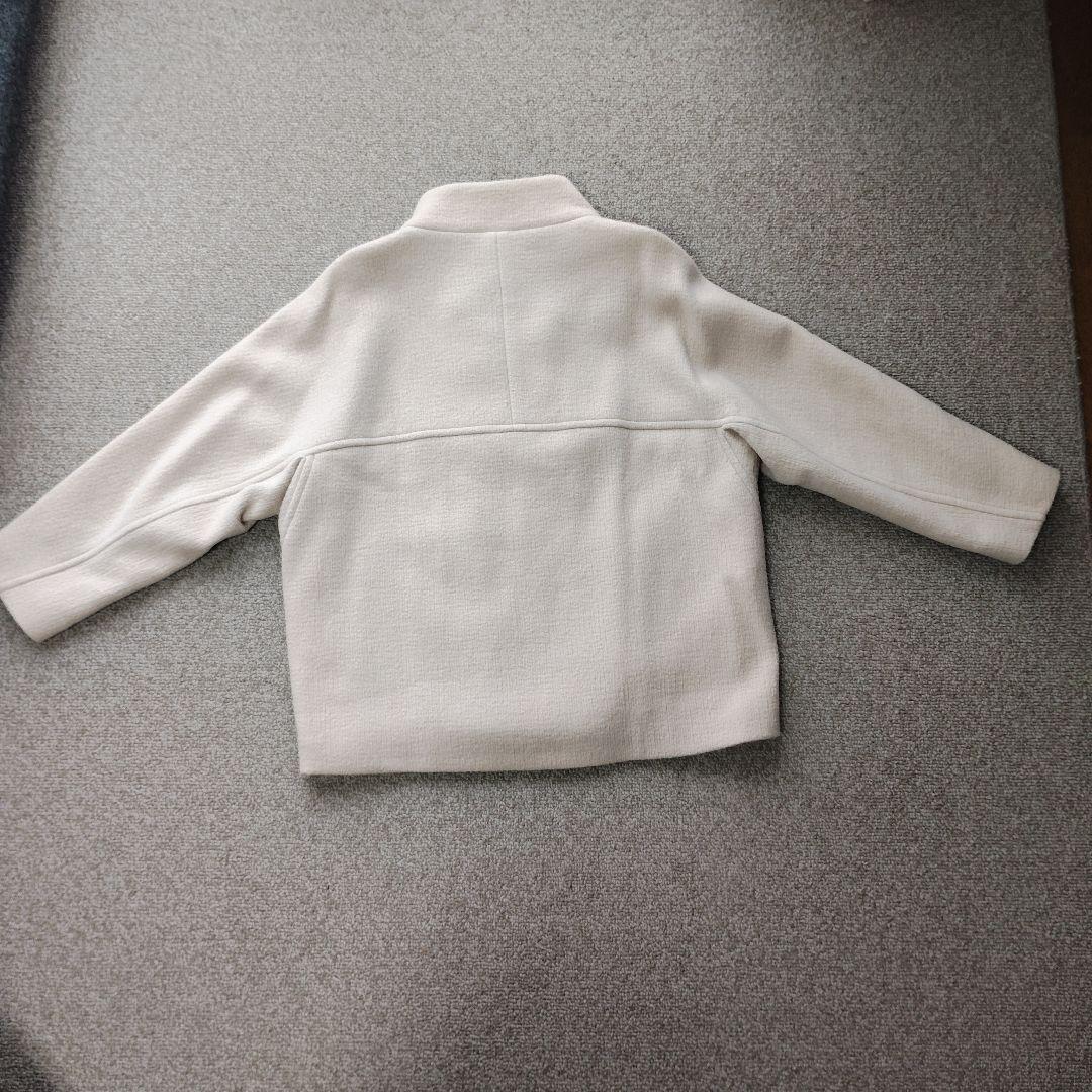 Ballsey リップルメルトンスタンドカラーショートコート ベージュ