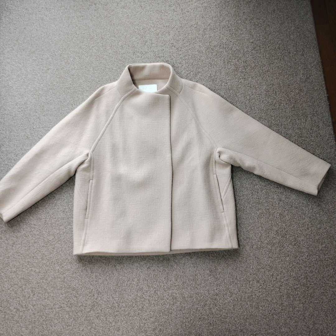 Ballsey リップルメルトンスタンドカラーショートコート ベージュ