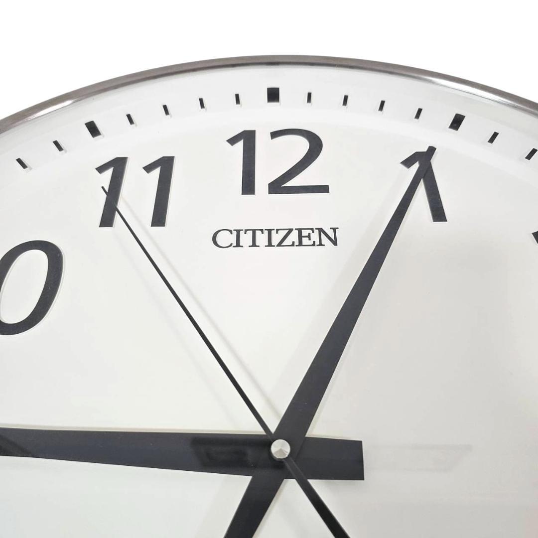 【大型55cm】CITIZEN 電波掛け時計 8MY465-0 ステンレス調②