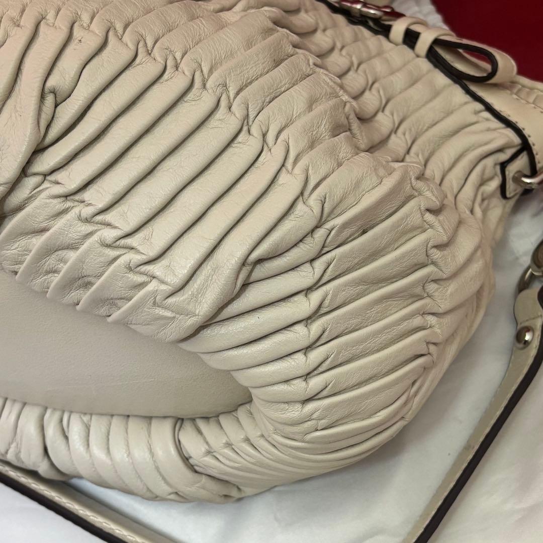 coach☆ギャザーレザー2wayショルダーバッグ 未使用