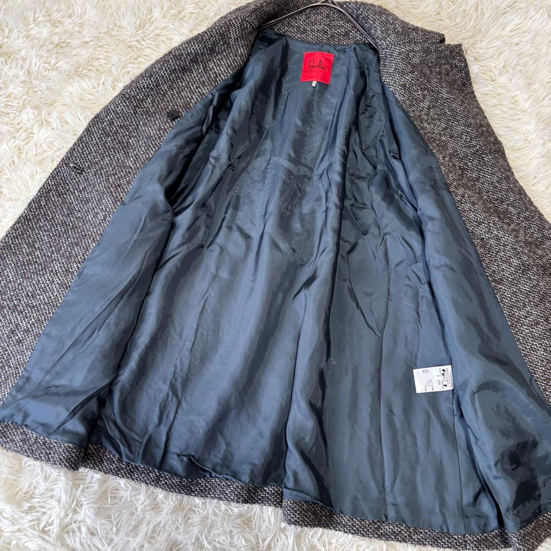 Sybilla シビラ ツイード ダブルコート グレー系 レディース M
