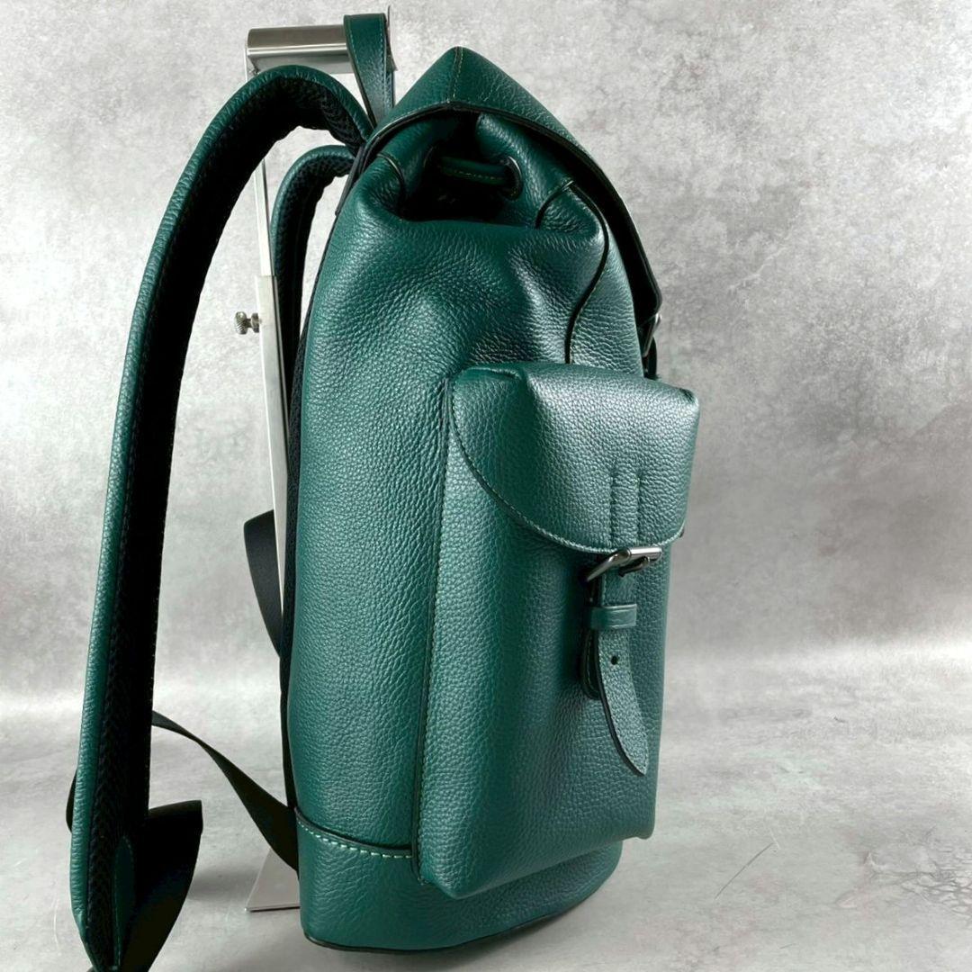 未使用 コーチ ワーナー バックパック ビジネスバッグ レザー A4可 グリーン