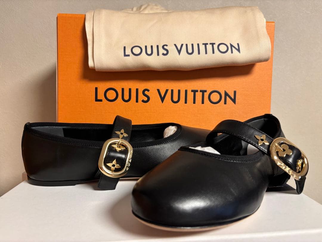 新品　ルイヴィトン　ロミー バレリーナ パンプス　モノグラム　フラットシューズ