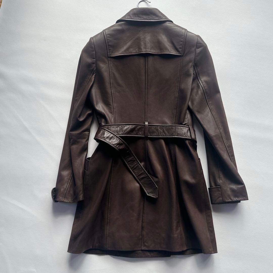 ポールスミス　ポールスミスブラック　レザーコート　ラムレザー　ブラウン　40