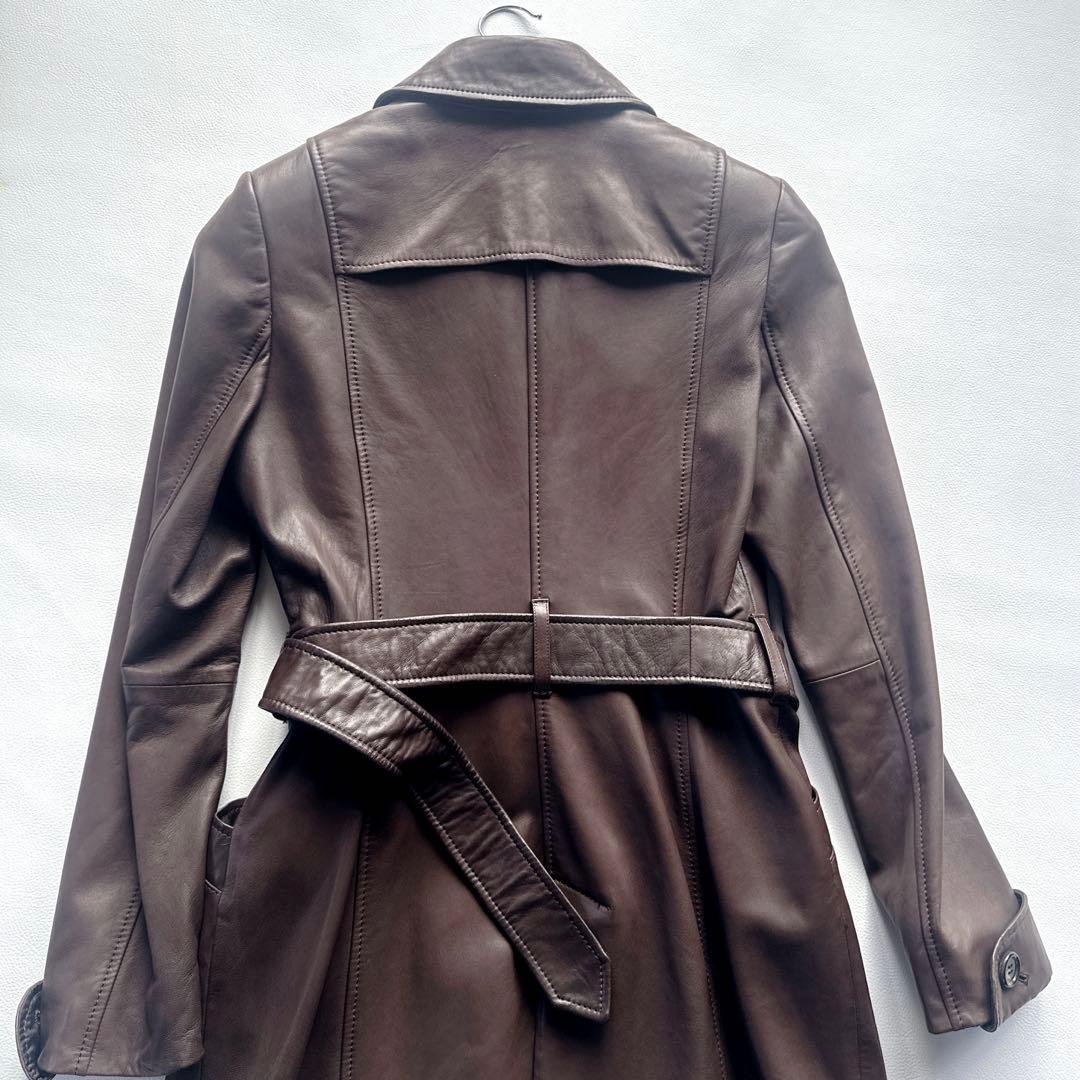 ポールスミス　ポールスミスブラック　レザーコート　ラムレザー　ブラウン　40