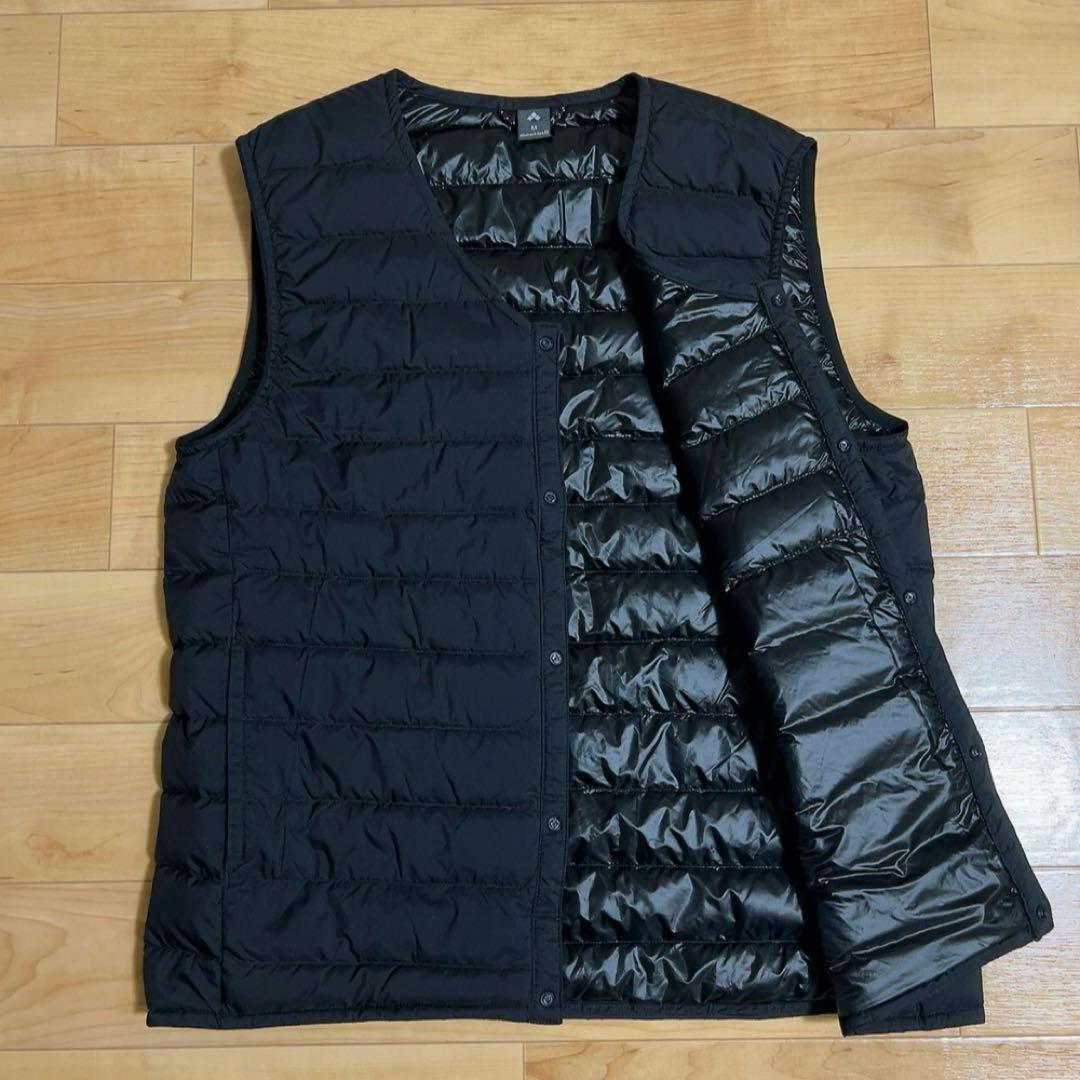 モンベル mont-bell スペリオダウン Vネックベスト メンズ　黒　M