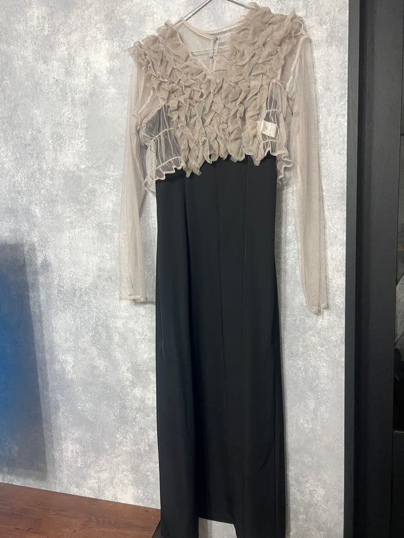 ＊美品＊ チュール ボリューム フリル ベスト シアー トップス ワンピース