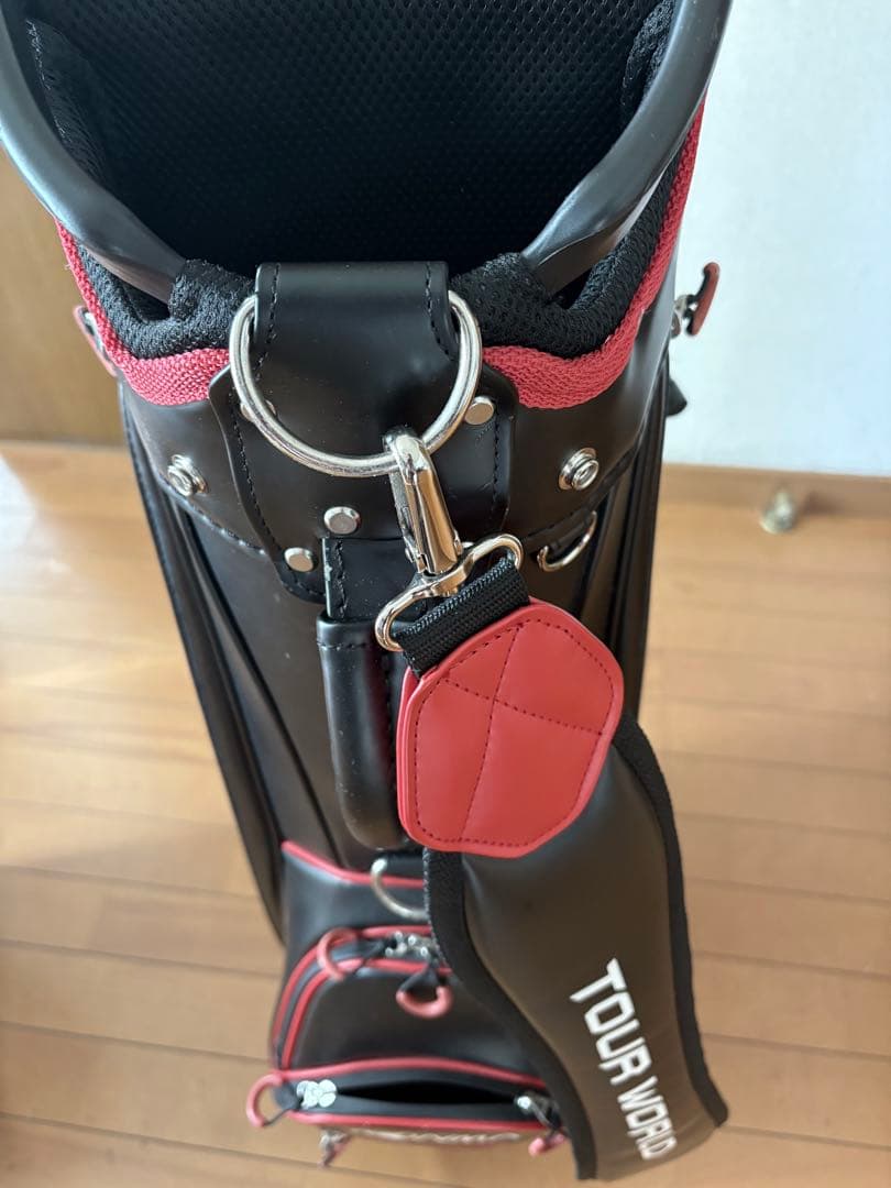 良品　ホンマ　TOUR WORLD キャディバッグ 黒/赤　9インチ