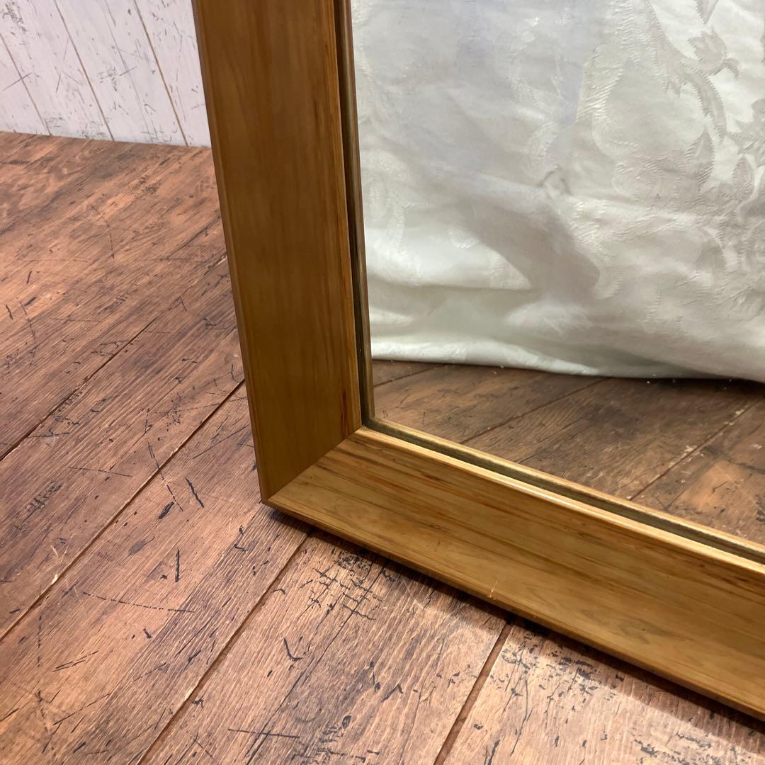 ヴィンテージ 木製フレーム 壁掛けミラー ウォールミラー 鏡 姿見 大型