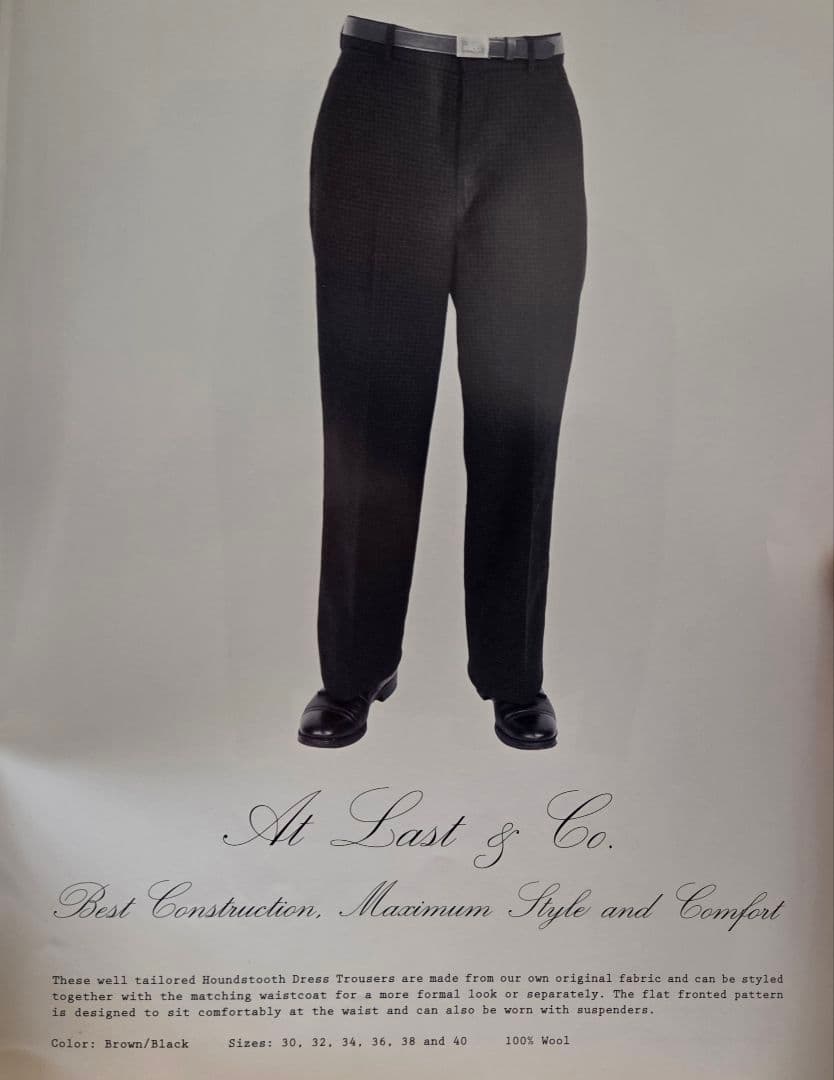 Atlast&Co 千鳥柄 ウール スラックス