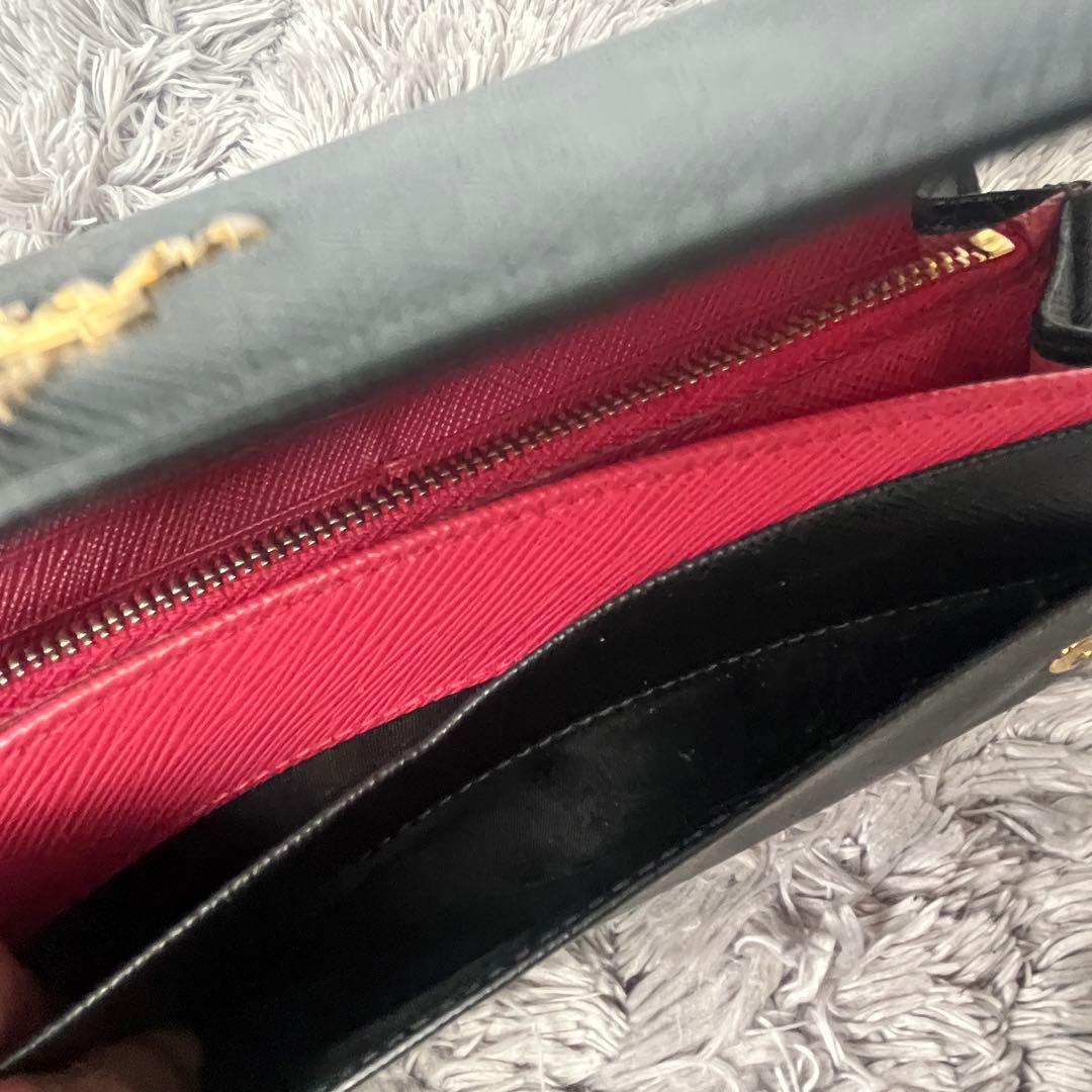 PRADA サフィアーノ　マルチカラー　長財布　メタルロゴ　サフィアーノ