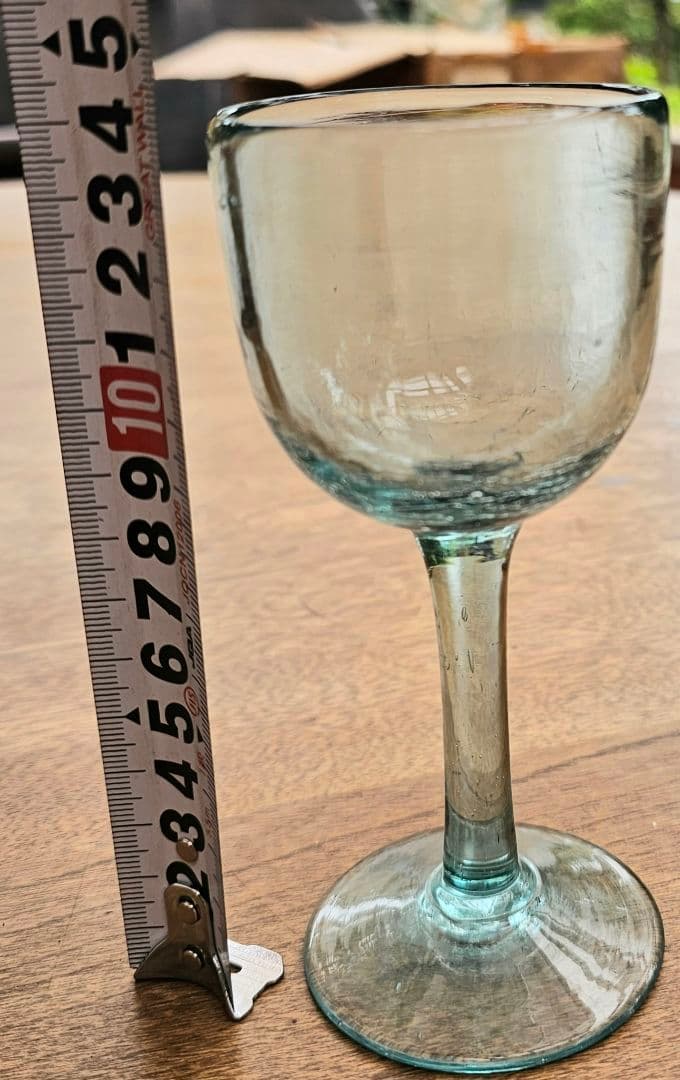 琉球ガラス 　ワイングラス　アンティーク　=昭和=　４脚セット