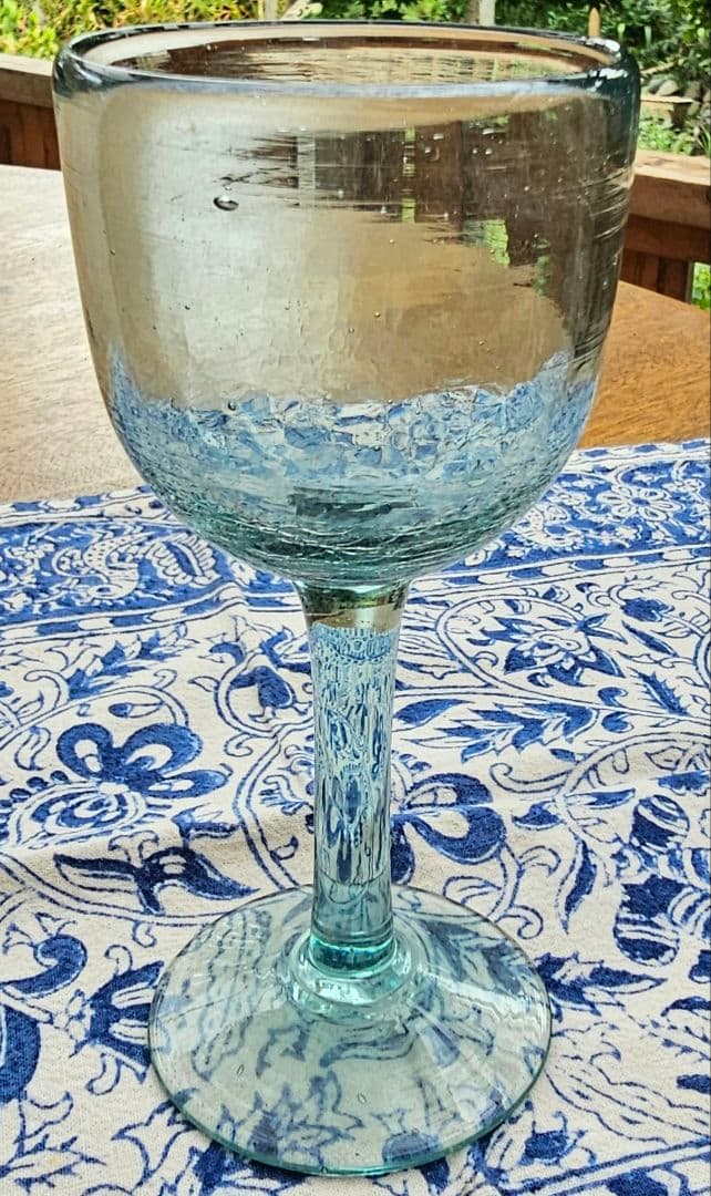 琉球ガラス 　ワイングラス　アンティーク　=昭和=　４脚セット