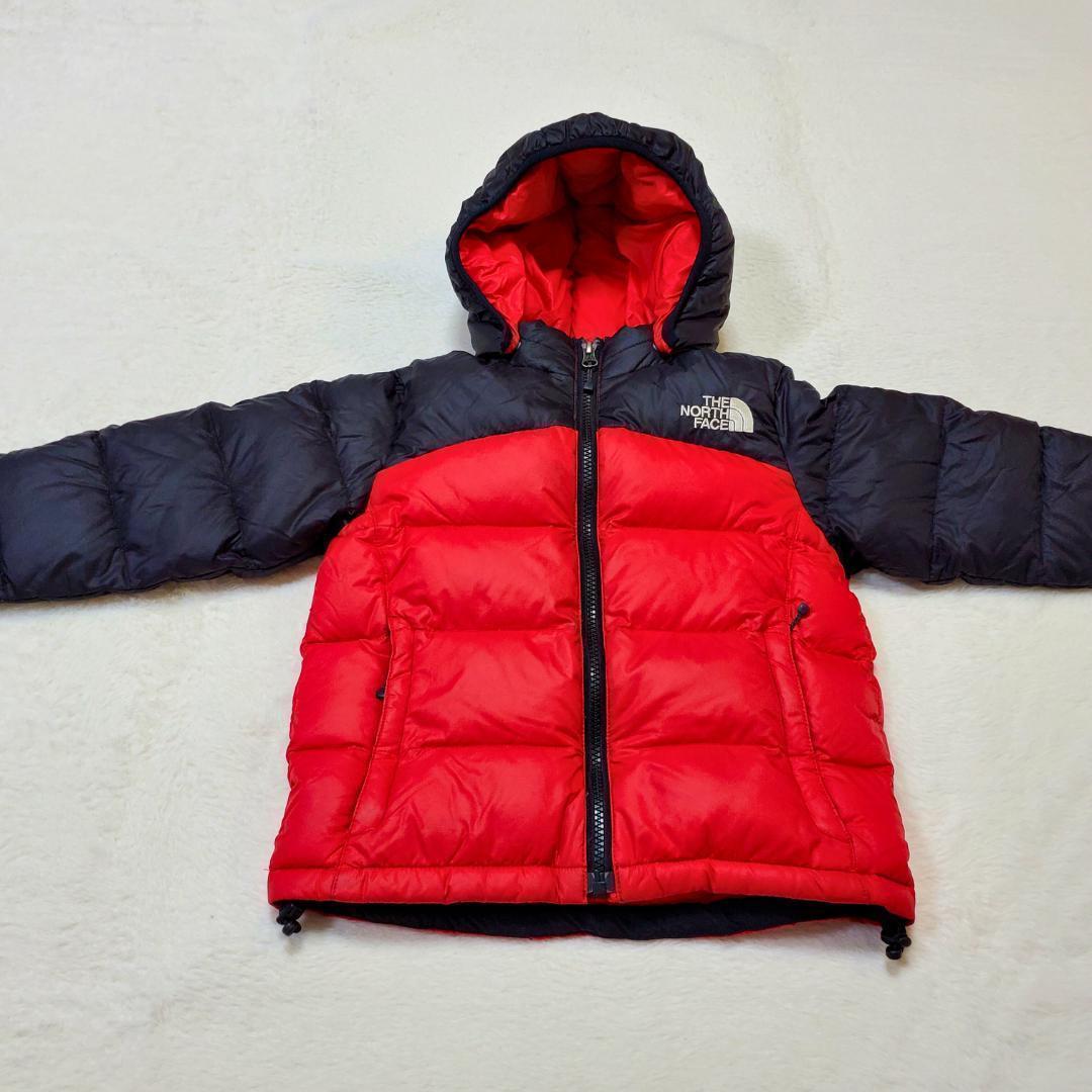 ⭐美品　ノースフェイス　アコンカグアフーディー ダウンジャケット　110　赤防寒