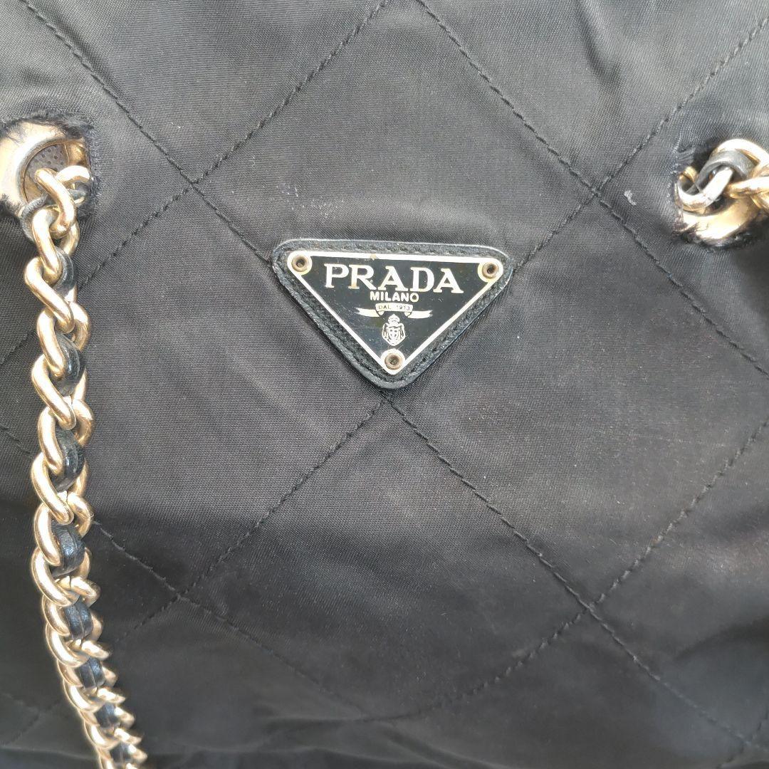 PRADA キルティングチェーンバッグ 肩掛け ショルダーバッグ レディース