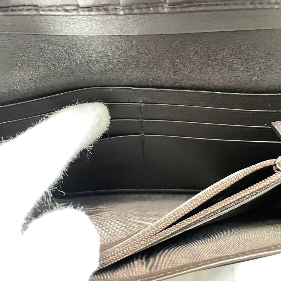 グッチ 長財布 オーガナイザー マイクロシマ GG レザー　0119-②